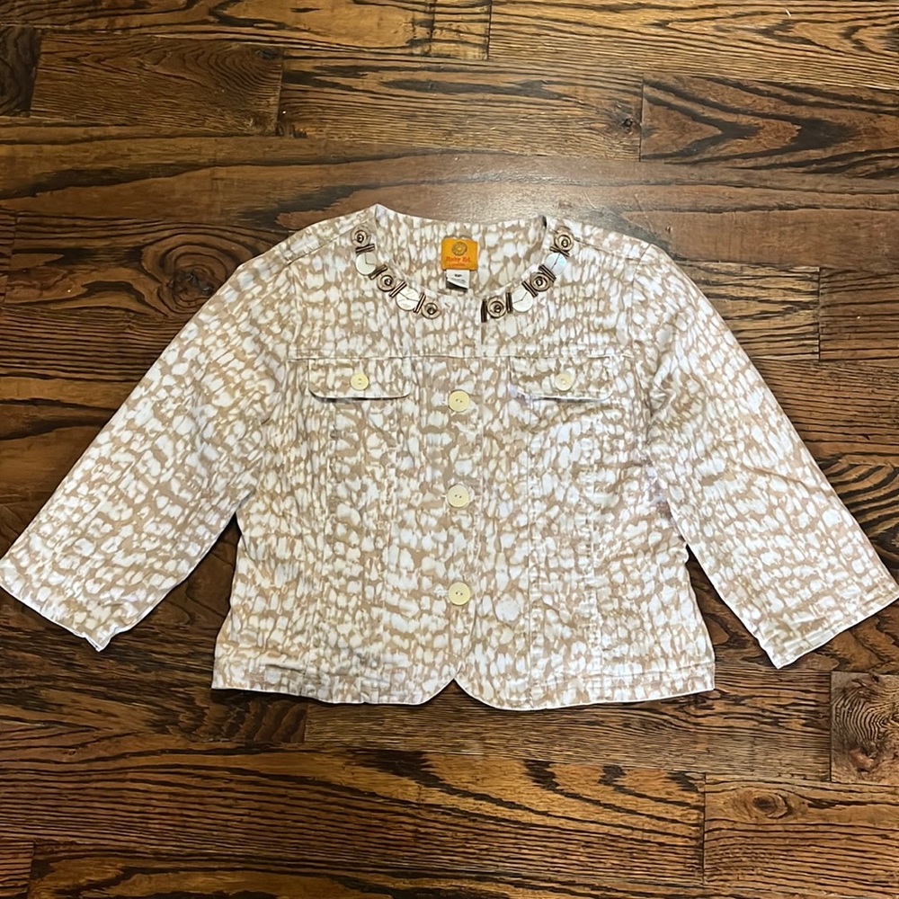 Ruby Rd Women's Gold Studded Short Jacket Size 10P - Picture 8 of 8